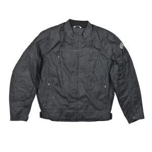 Fulmer Black Motorcycle Jacket M Polyester Padded Racing Jacket Durable